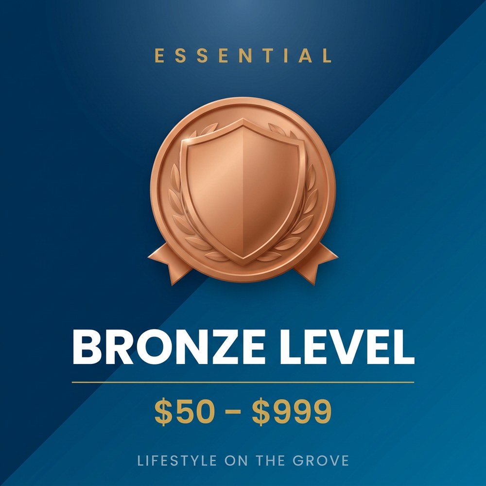 Bronze Level Sponsorship badge — $50 to $999 — CVIC Lifestyle on the Grove